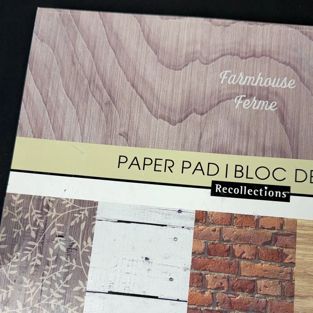 Recollections Paper Pad Farmhouse cardstock 12 x 12 inch acid free 60 sheets